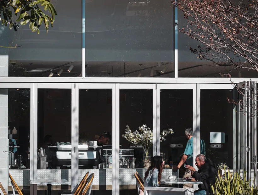 Outdoor café seating in Parramatta, the kind of food-service site FreshCo keeps audit-ready